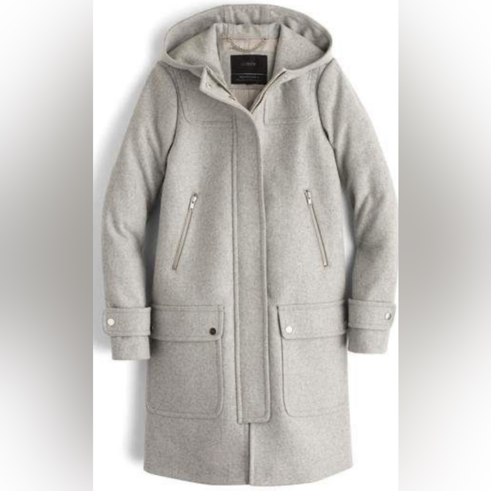 J Crew size 10 wool melton duffle coat. - Picture 3 of 7